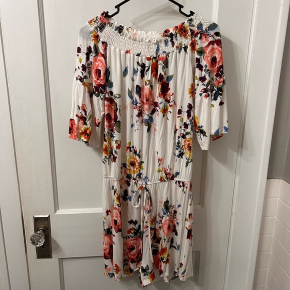 Mademli Boutique Floral Off-Shoulder Romper - Picture 1 of 8